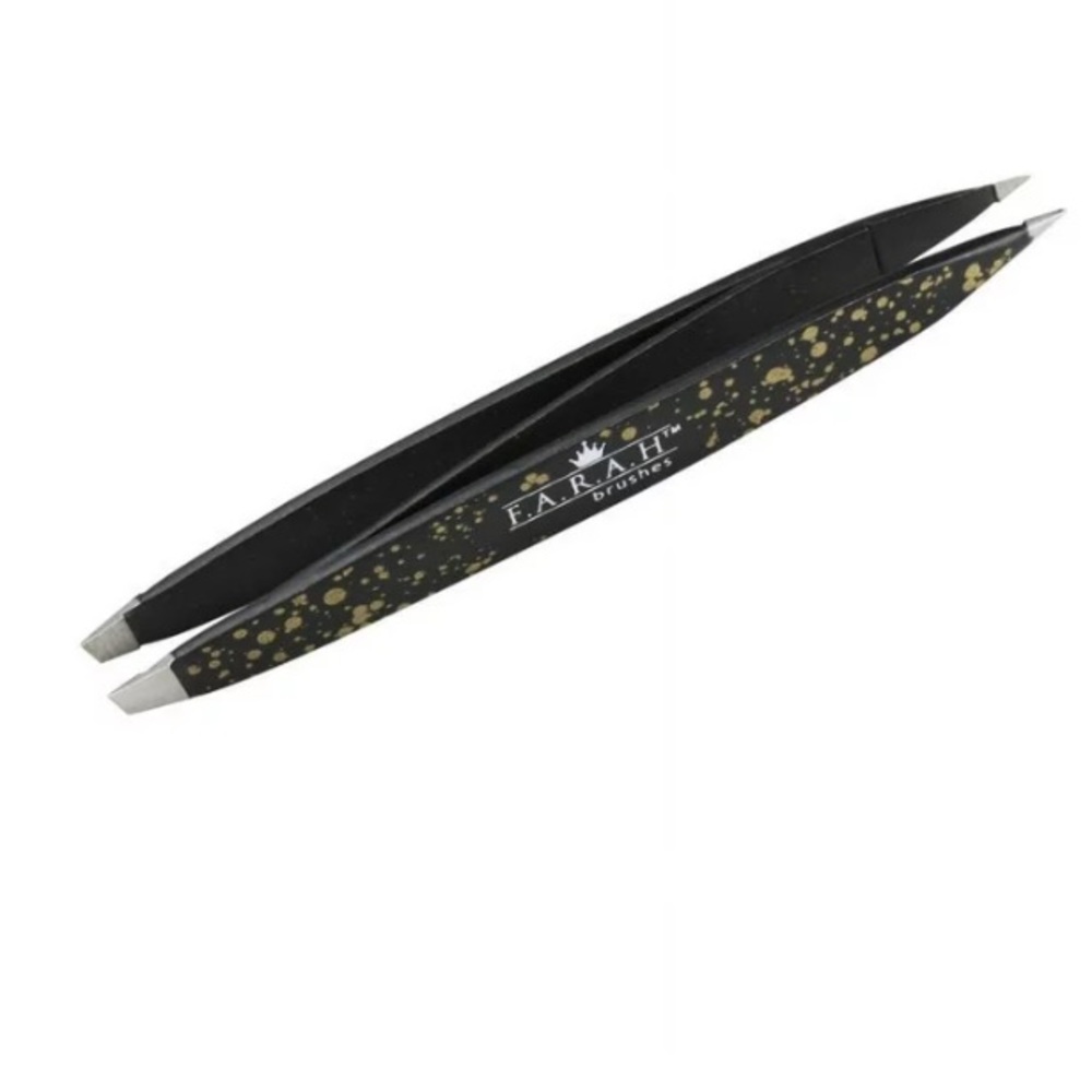 Farrah Brushes Dual Sided Tweezers in Purple